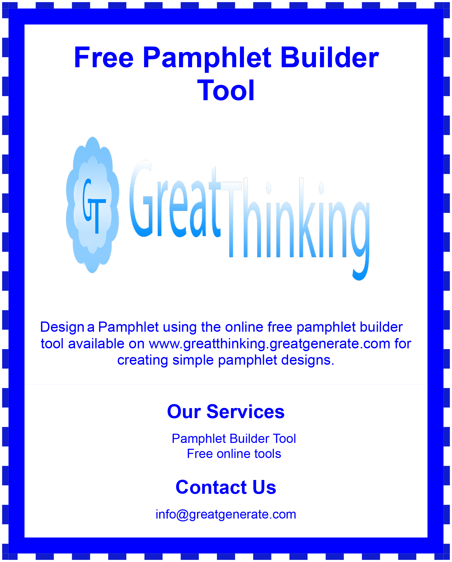 Free Pamphlet Maker Tool
